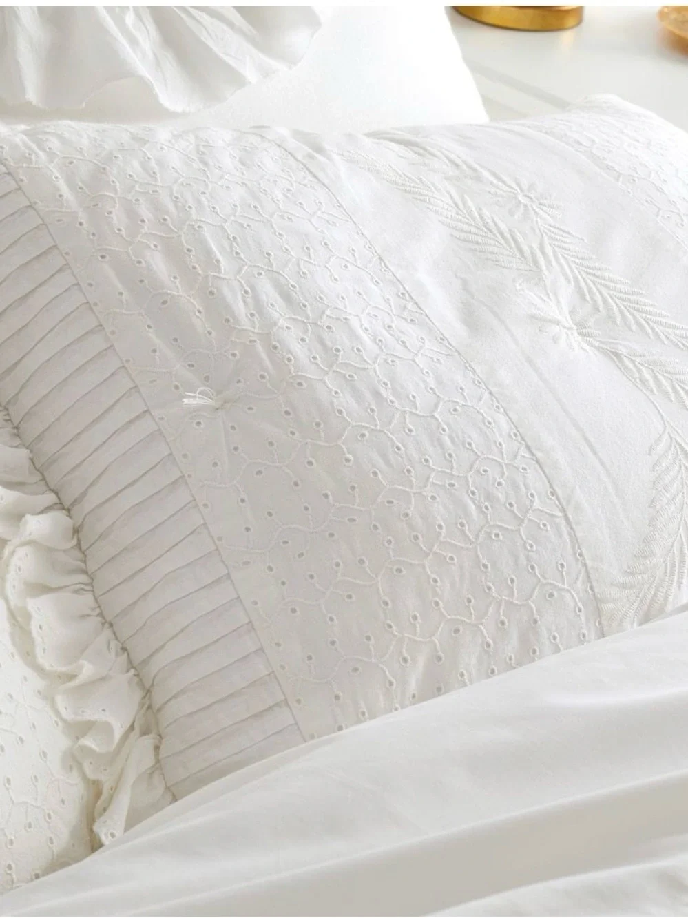 LoveShackFancy Eyelet Twin XL Quilt and Sham